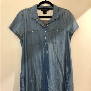 Chambray shirt dress